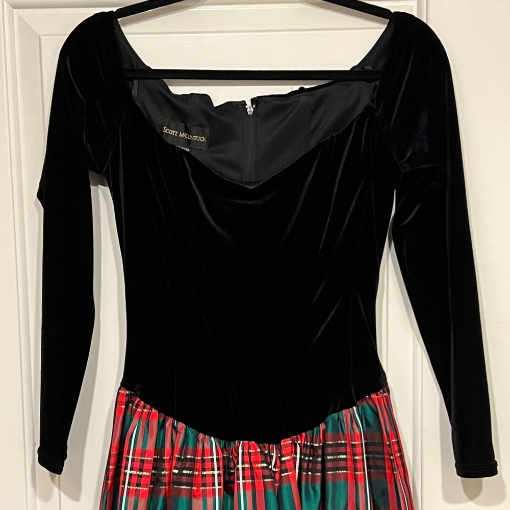Vintage Scott McClintock Tartan Plaid Dress Sz 8